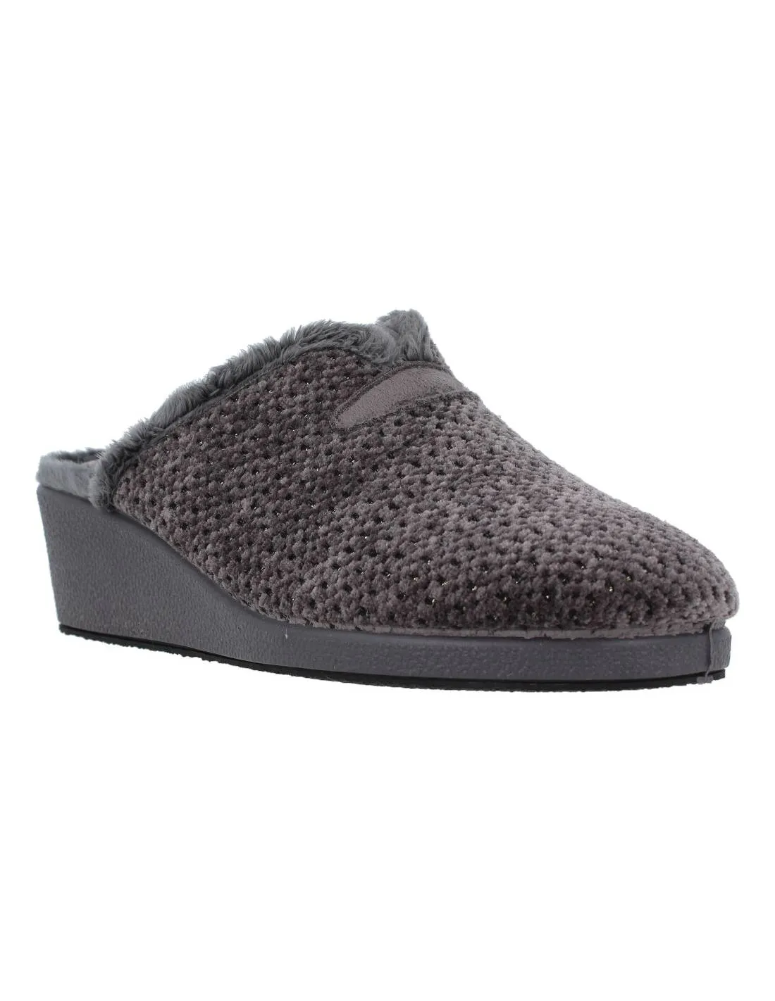 GARZóN  ZAPATILLAS CASA CUñA LANA FANTASíA GRIS OSCURO