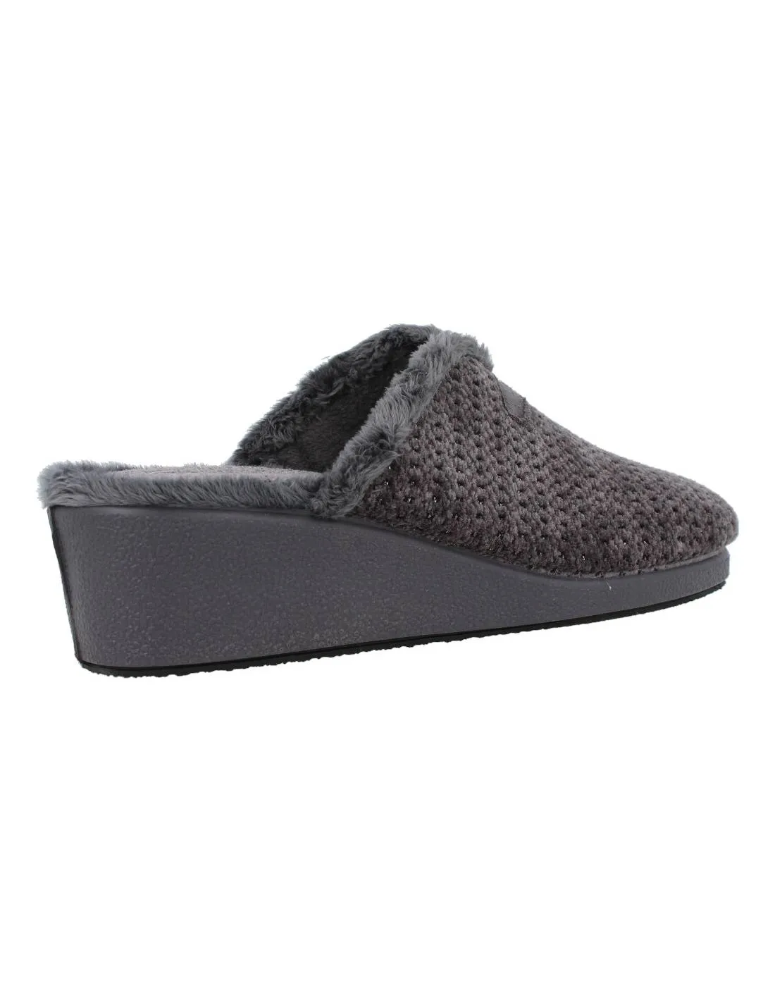 GARZóN  ZAPATILLAS CASA CUñA LANA FANTASíA GRIS OSCURO