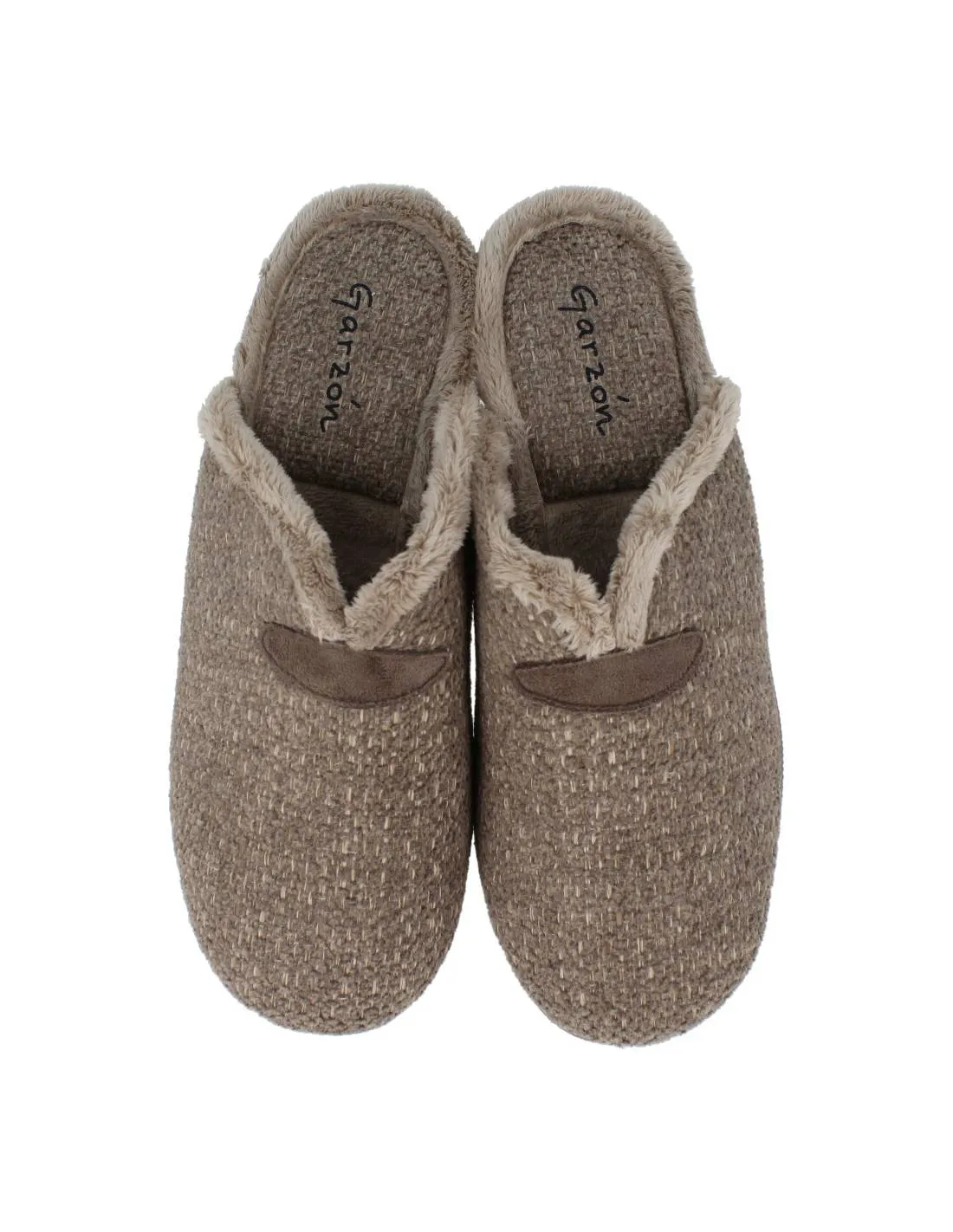 GARZóN  ZAPATILLAS DE CASA MUJER CUñA LANA FANTASíA TAUPE