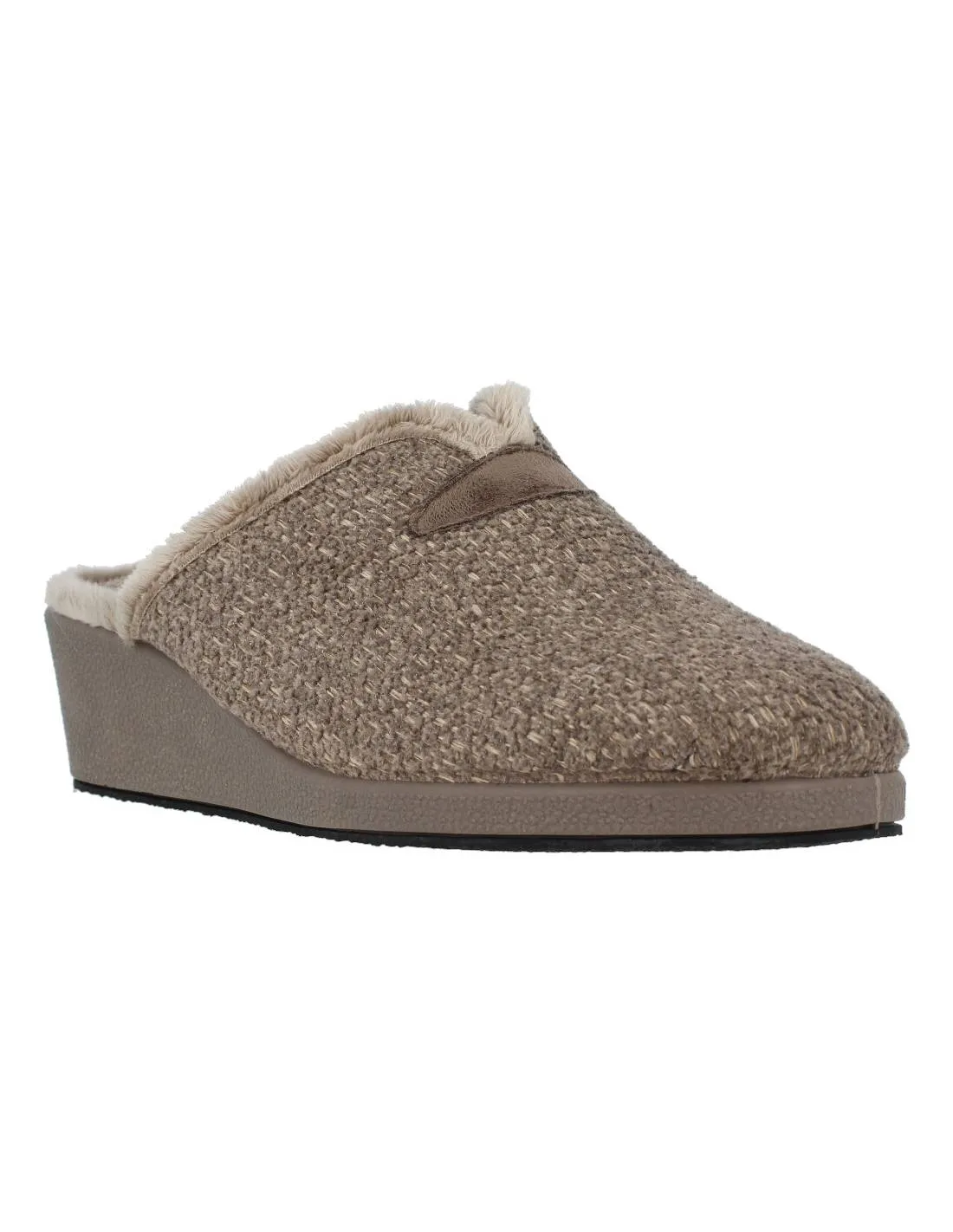 GARZóN  ZAPATILLAS DE CASA MUJER CUñA LANA FANTASíA TAUPE