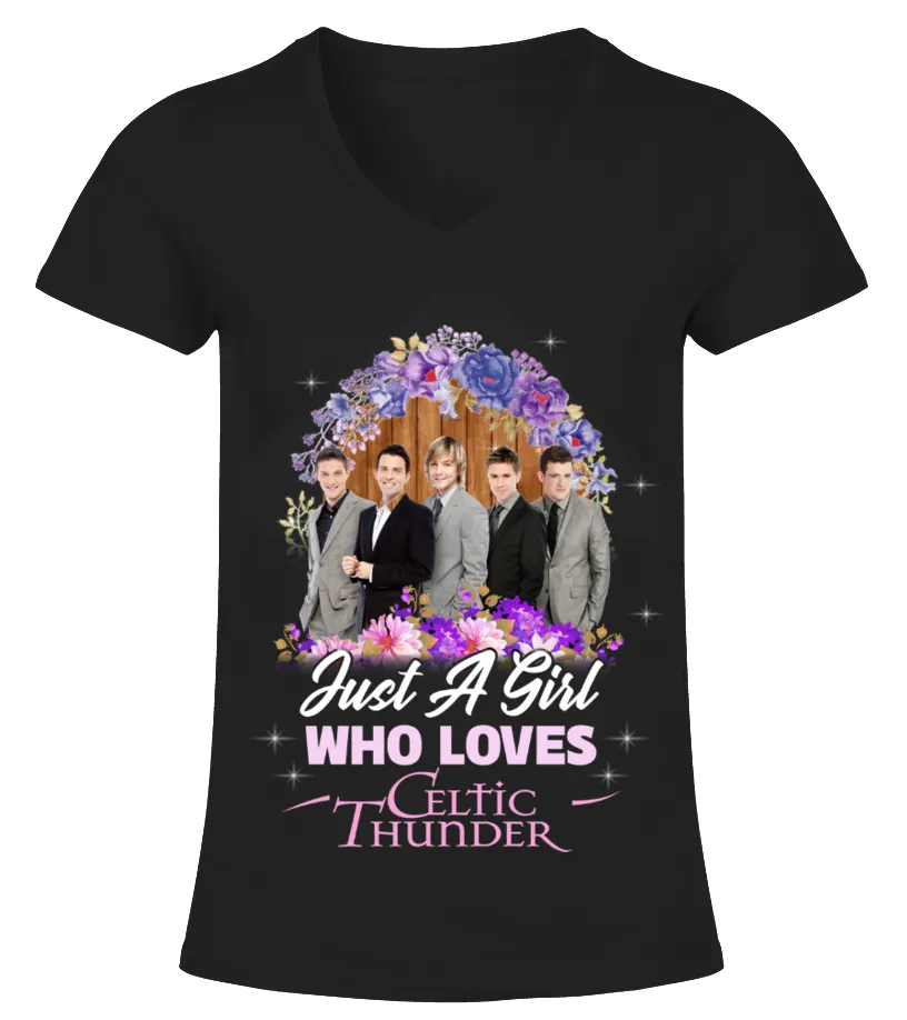 GIRL WHO LOVES CELTIC THUNDER Camiseta cuello pico Mujer