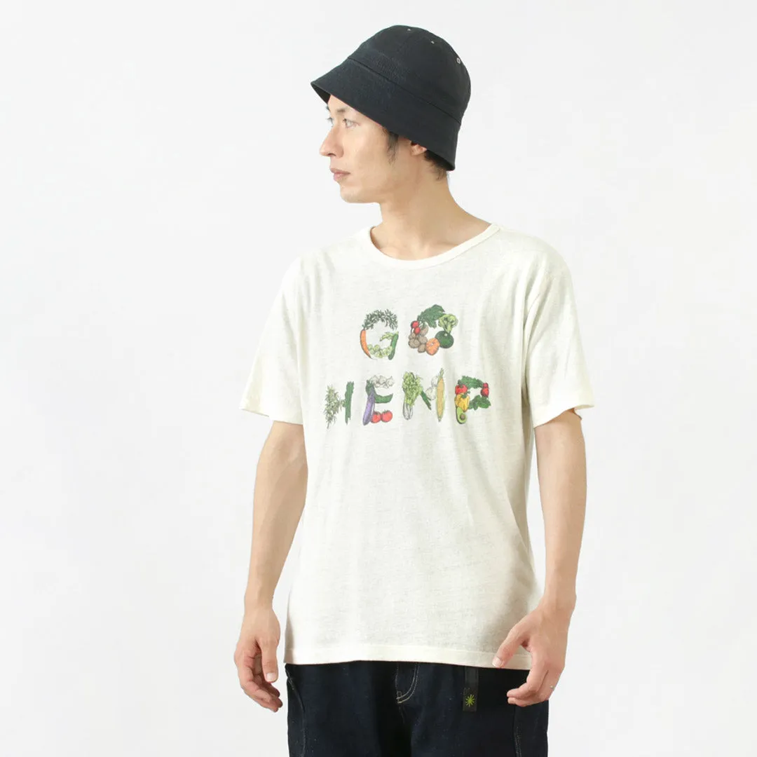 Gohemp / Vege ＆ Logotipo de hierba básico S / Sl Tee