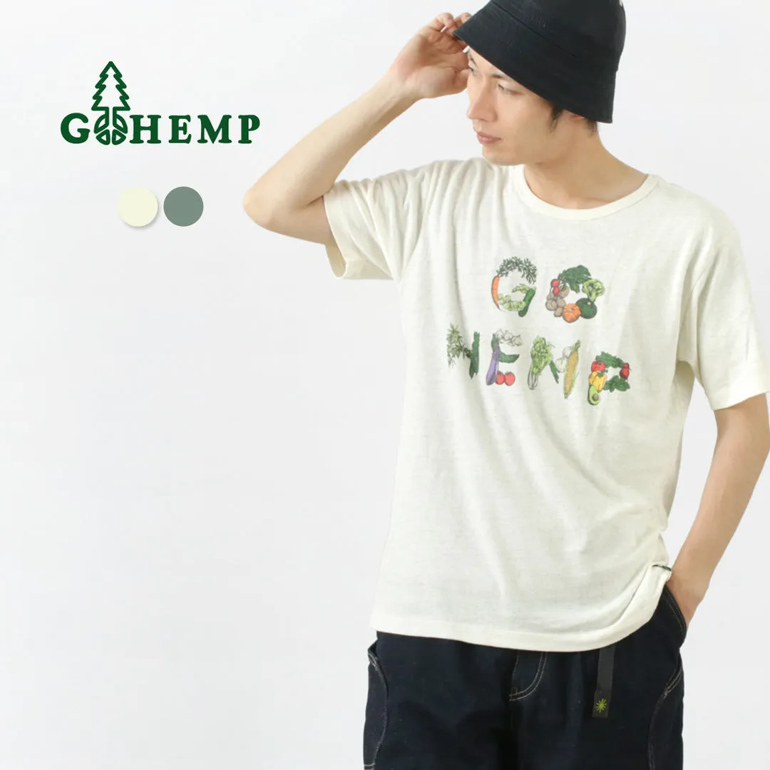 Gohemp / Vege ＆ Logotipo de hierba básico S / Sl Tee
