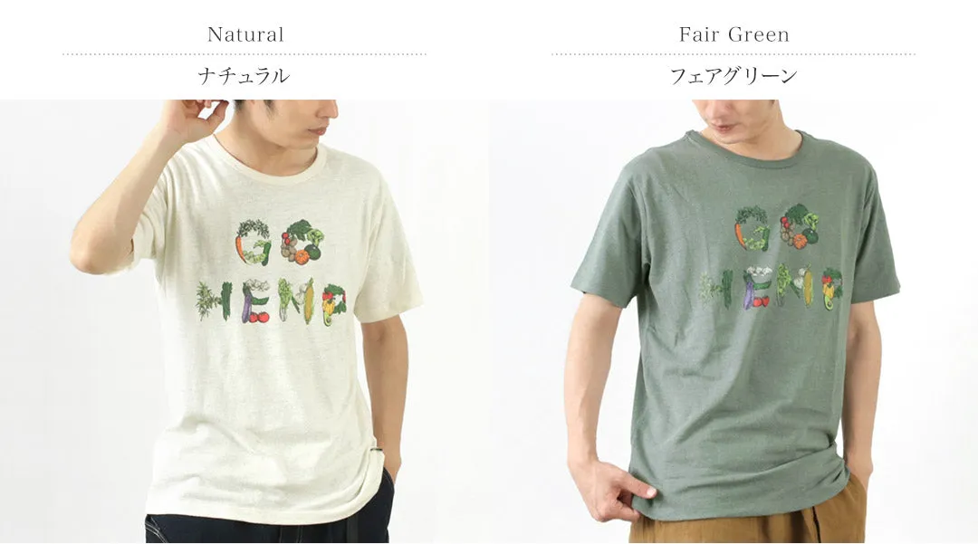 Gohemp / Vege ＆ Logotipo de hierba básico S / Sl Tee
