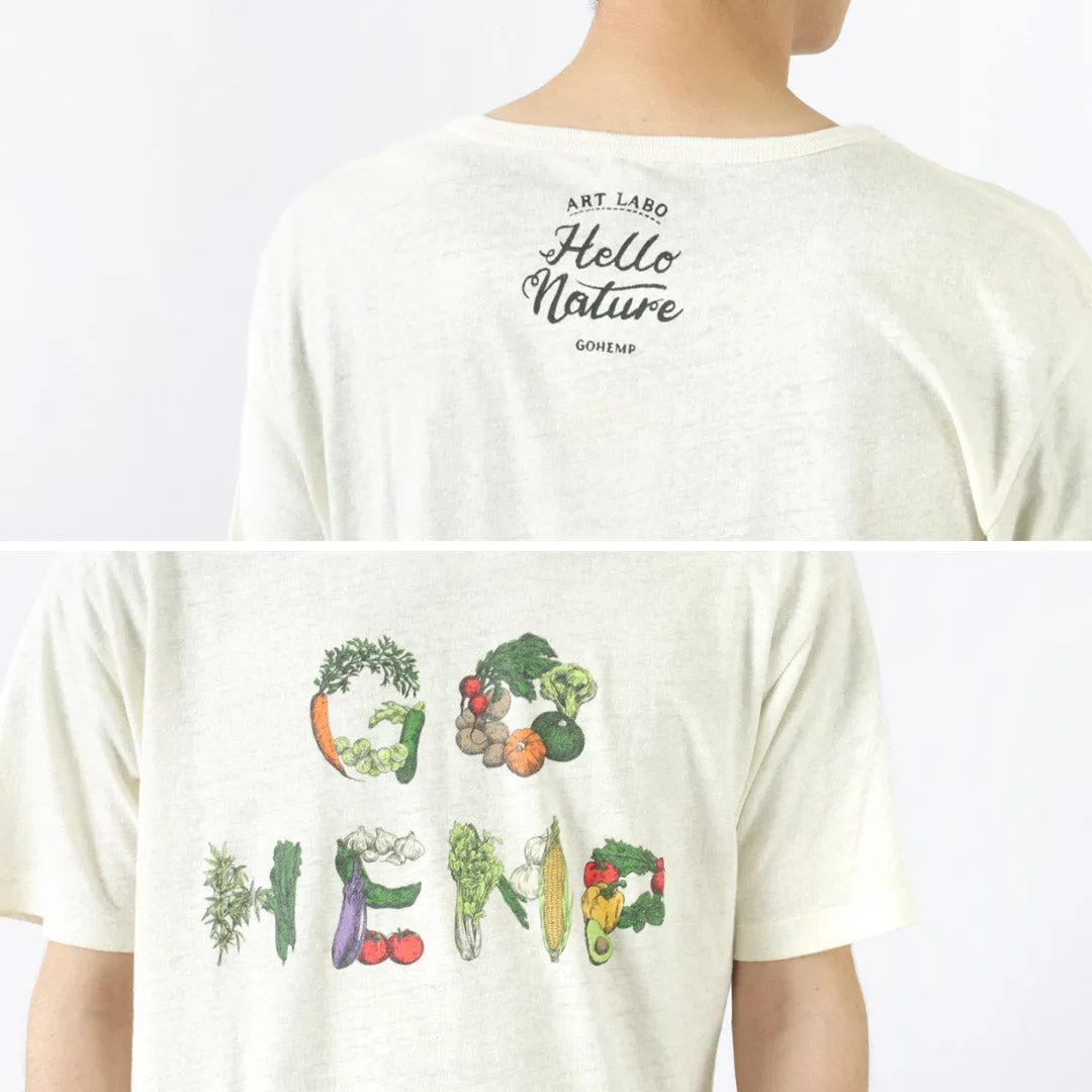 Gohemp / Vege ＆ Logotipo de hierba básico S / Sl Tee
