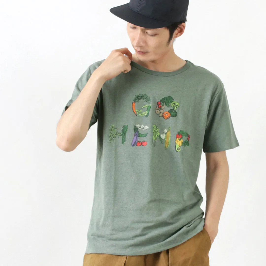 Gohemp / Vege ＆ Logotipo de hierba básico S / Sl Tee