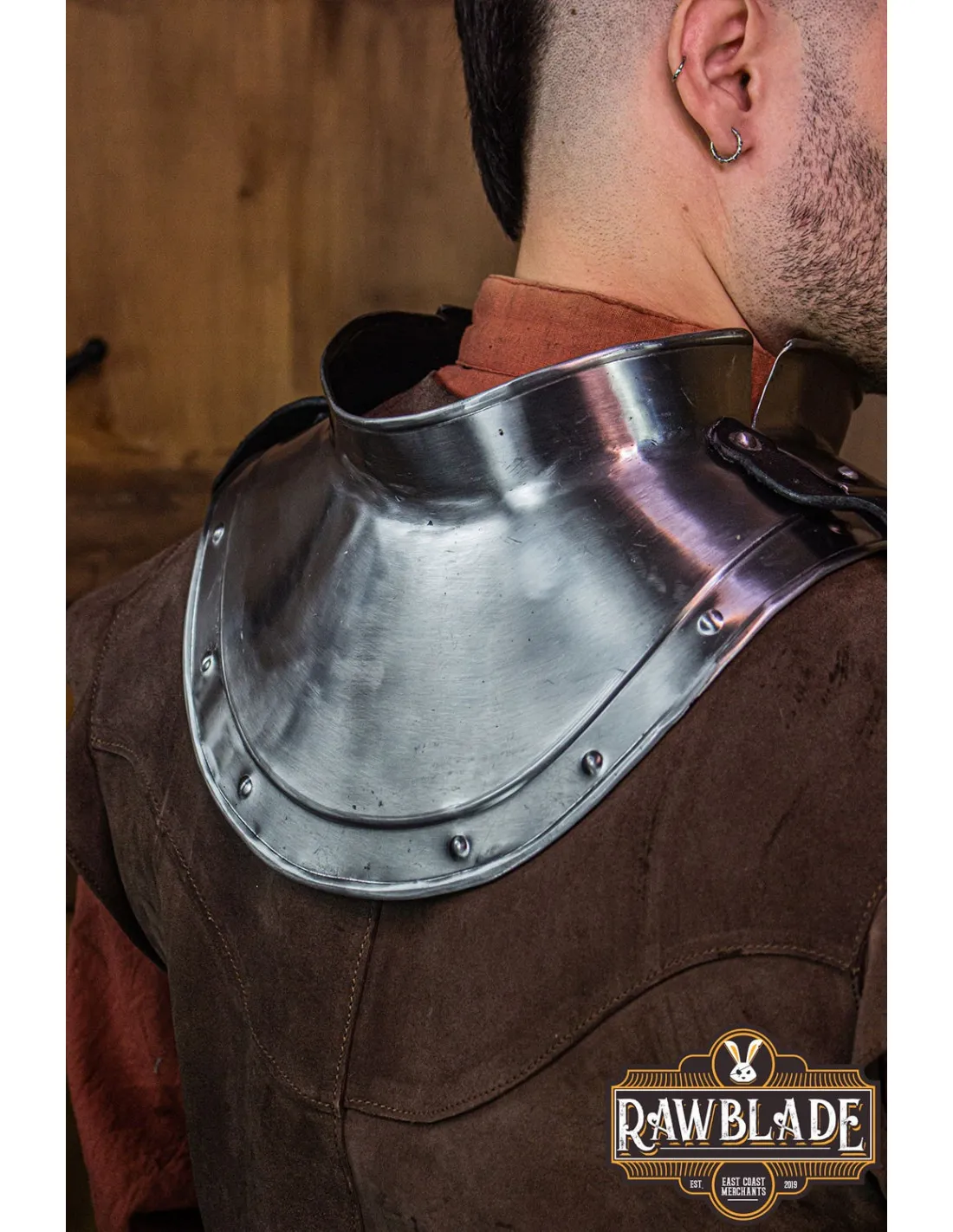 Gorjal medieval Castillo en acero