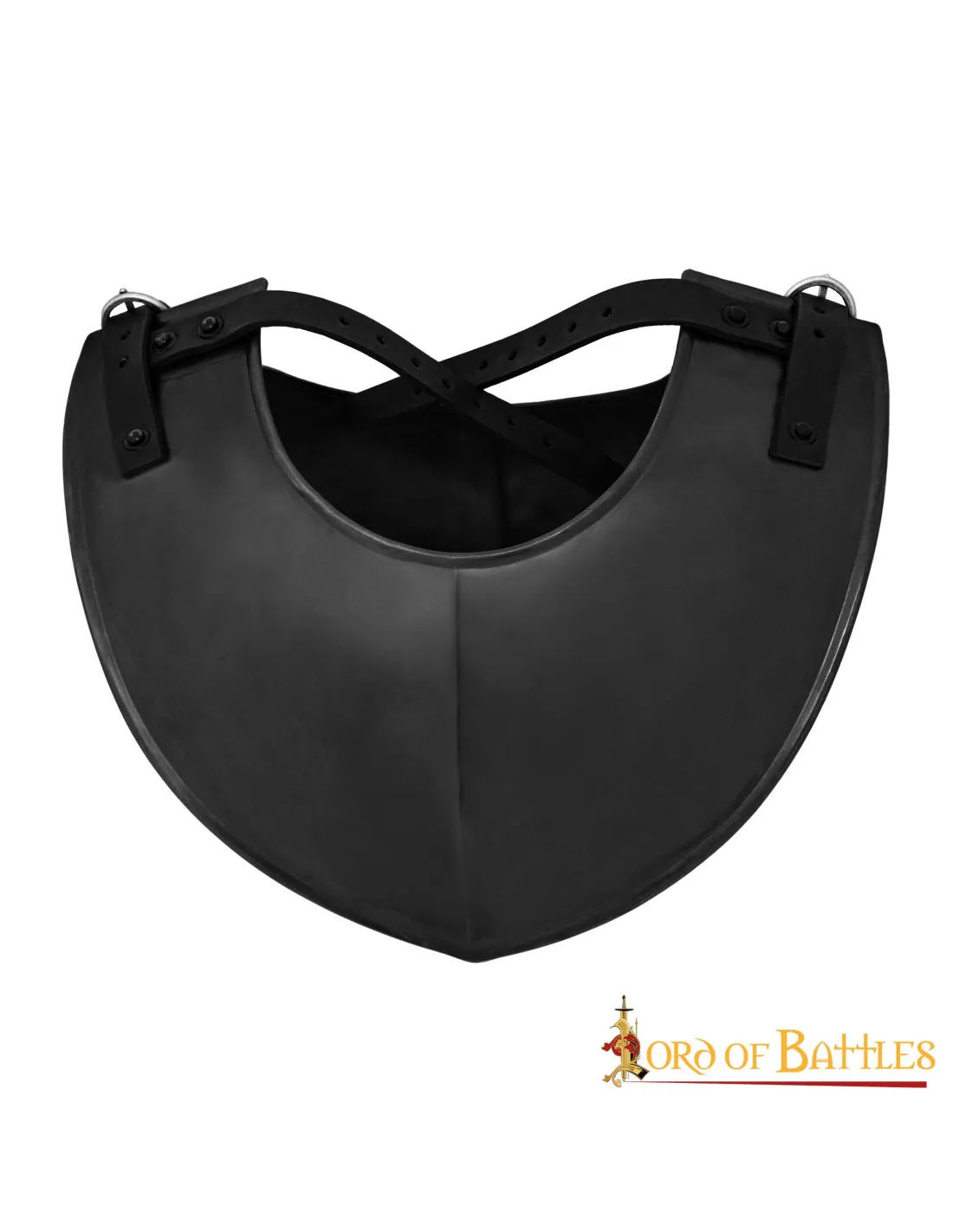 Gorjal medieval clásico acero negro