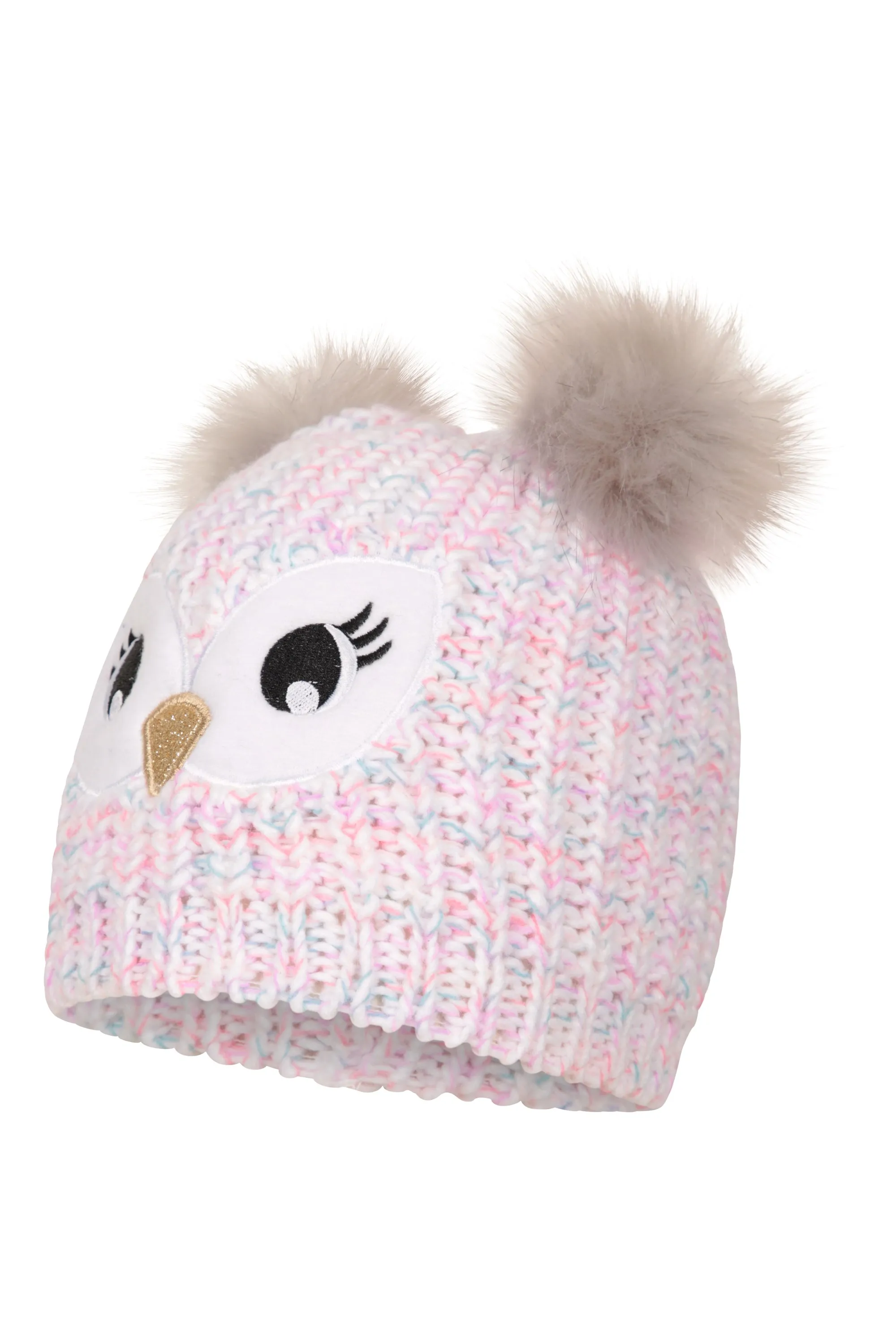 Gorro Búho de doble pompón infantil