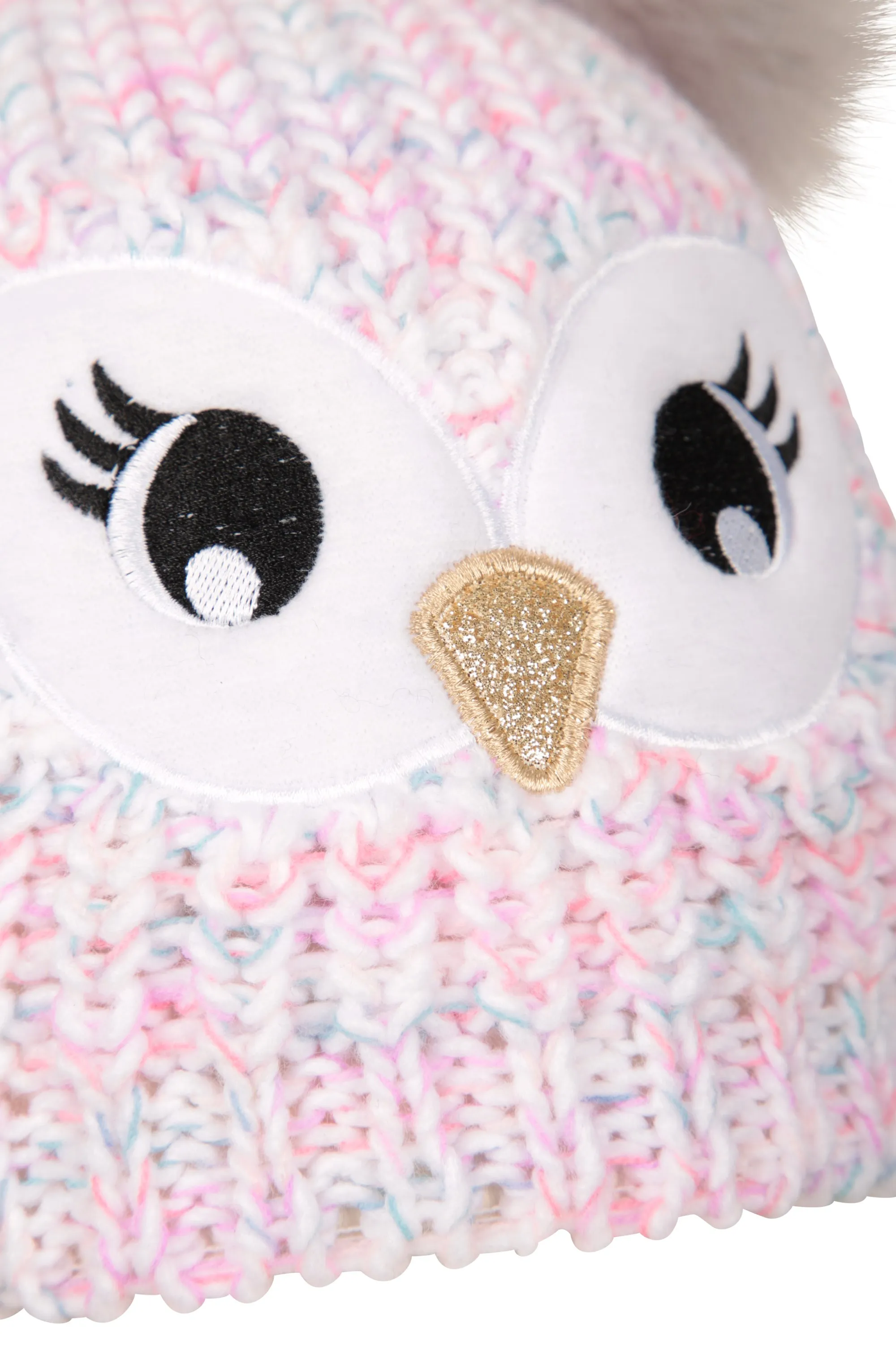 Gorro Búho de doble pompón infantil