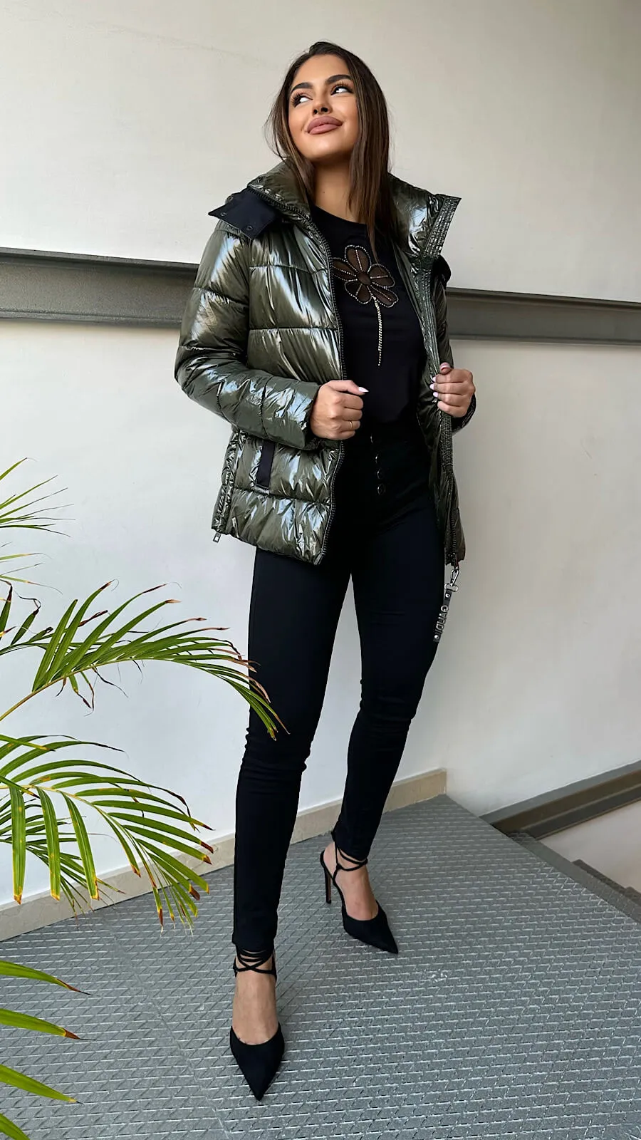 Jeans Negro Doble Cinturilla