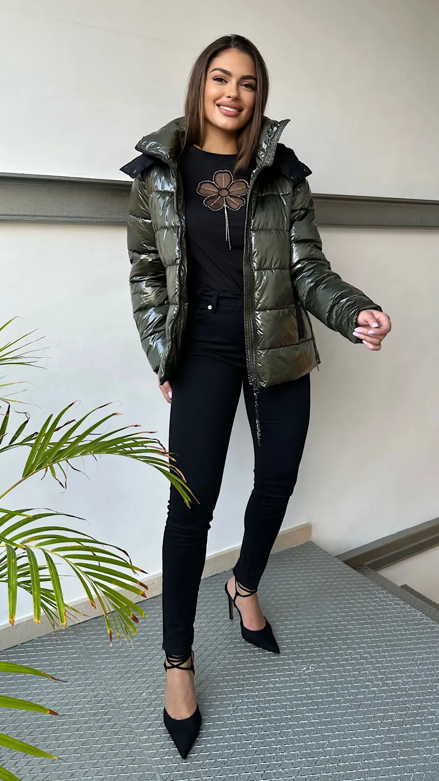 Jeans Negro Doble Cinturilla