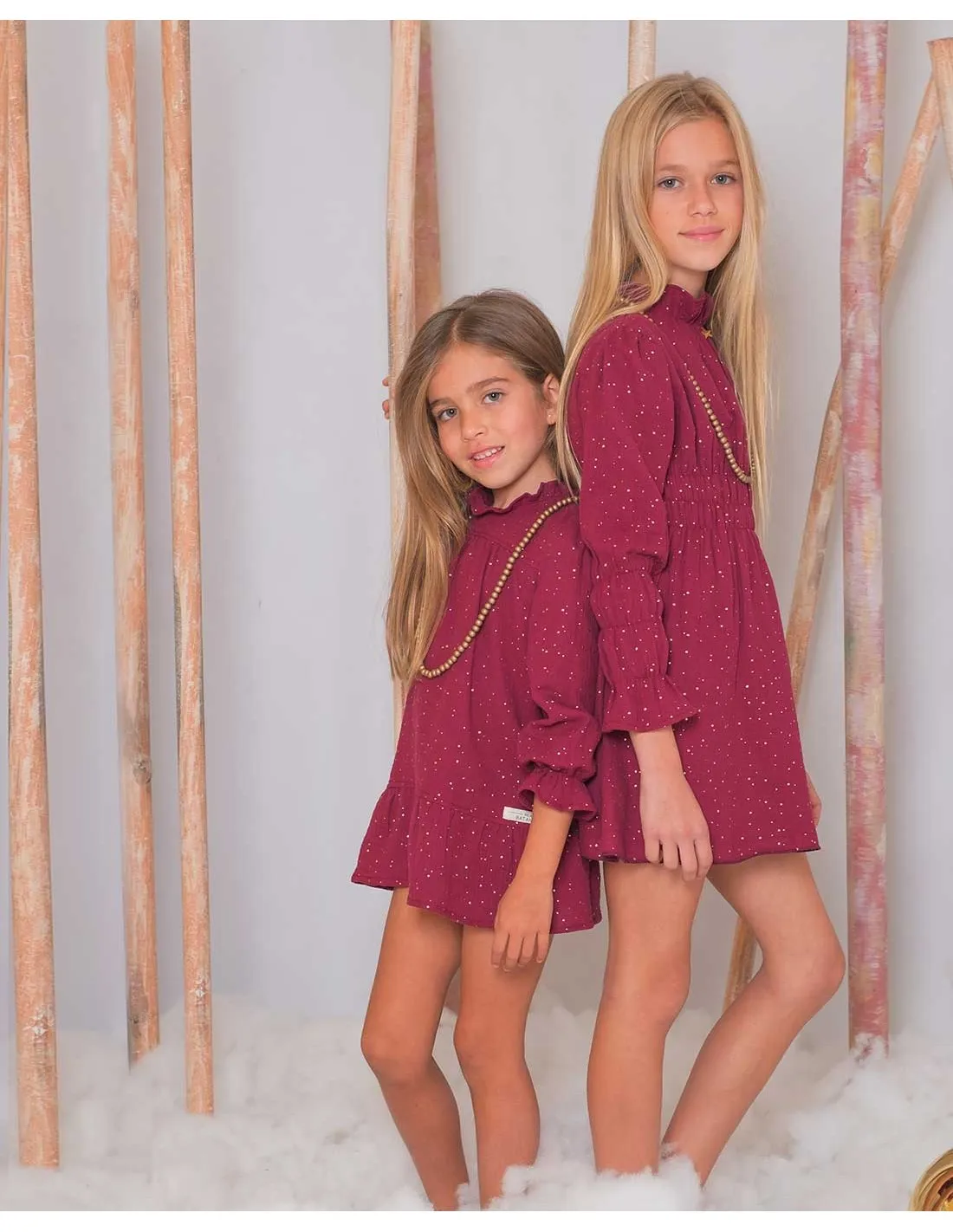 Jesusito Vestido Niña Vino Oro Pilar Batanero