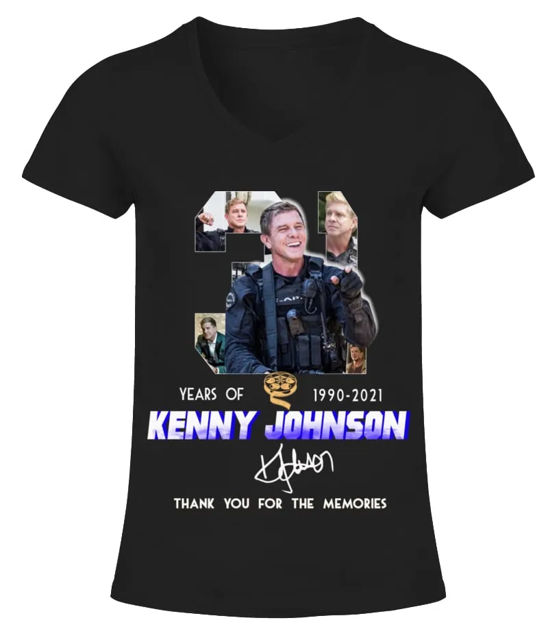 KENNY JOHNSON 31 YEARS OF 19902021 CAMISETA CUELLO PICO MUJER