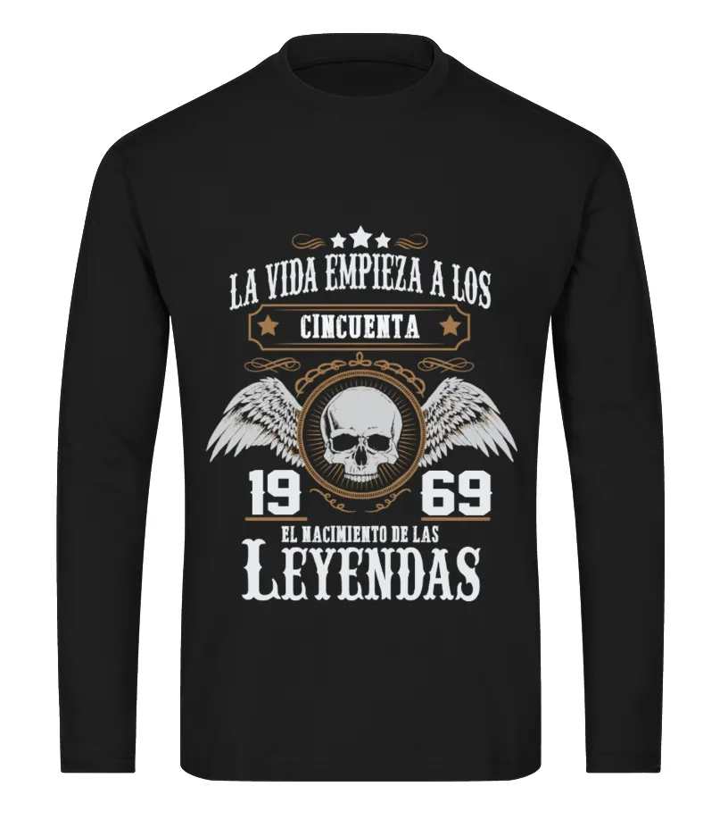 La vida empieza a los cincuenta, 1969 el nacimiento de las leyendas Camiseta Orgánica de Manga Larga Unisex