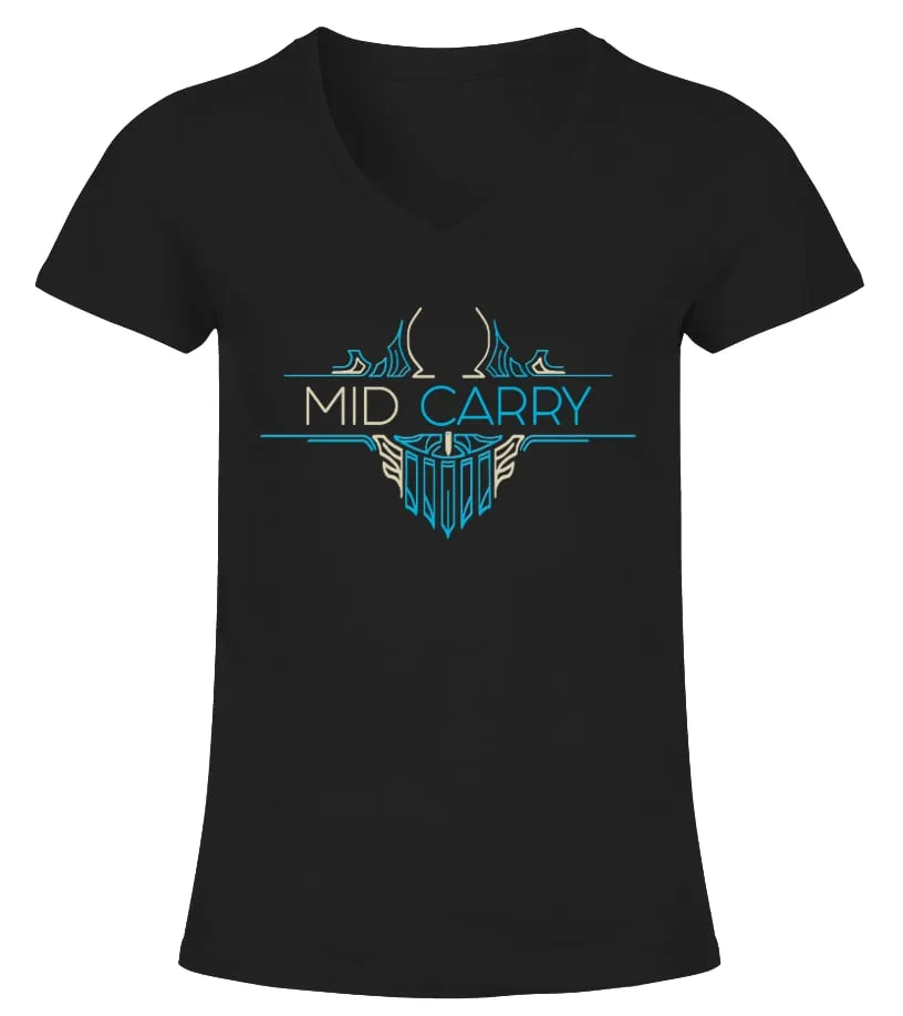 LEAGUE OF LEGENDS TSHIRT  MID CARRY CAMISETA CUELLO PICO MUJER