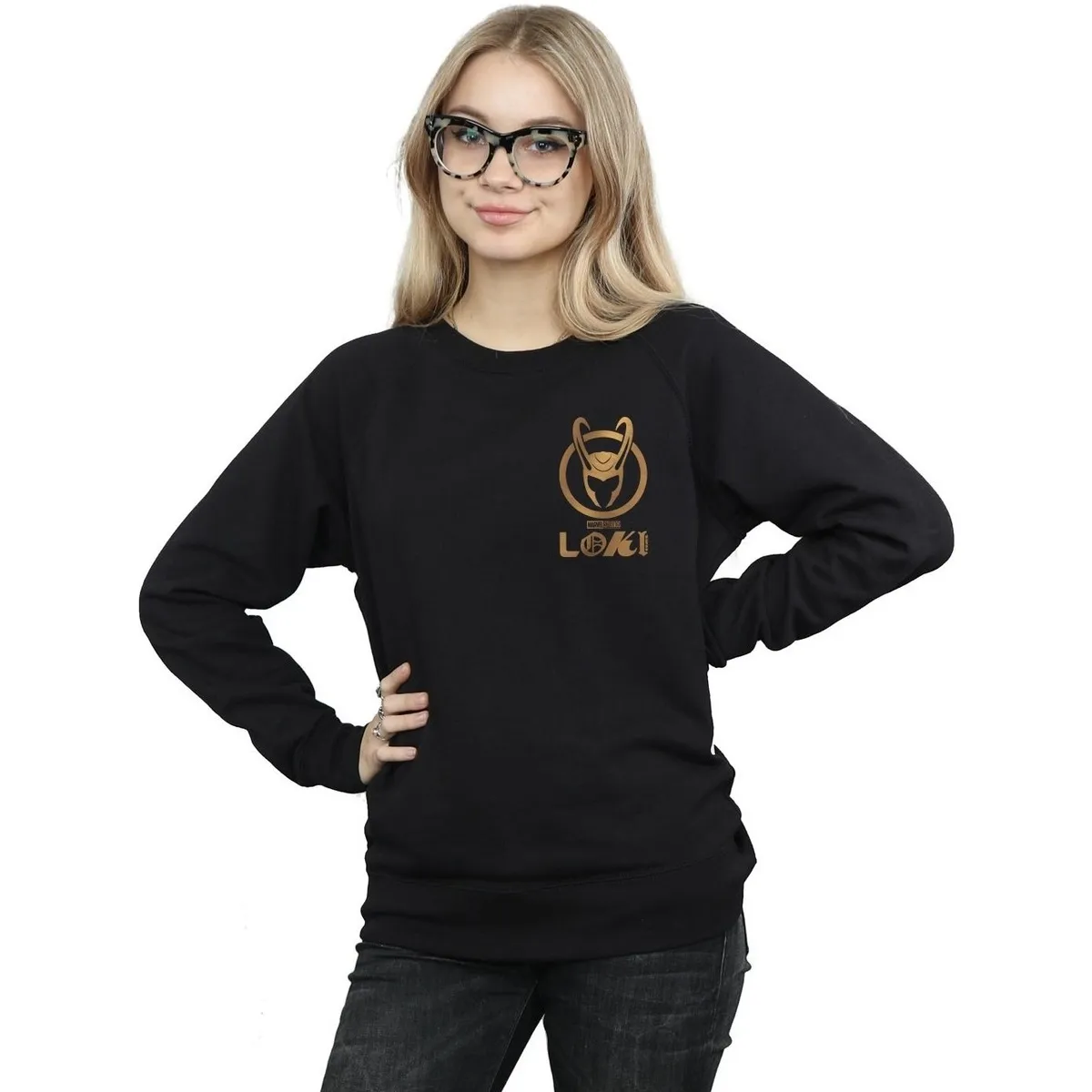 Loki Horn Logo Faux Pocket