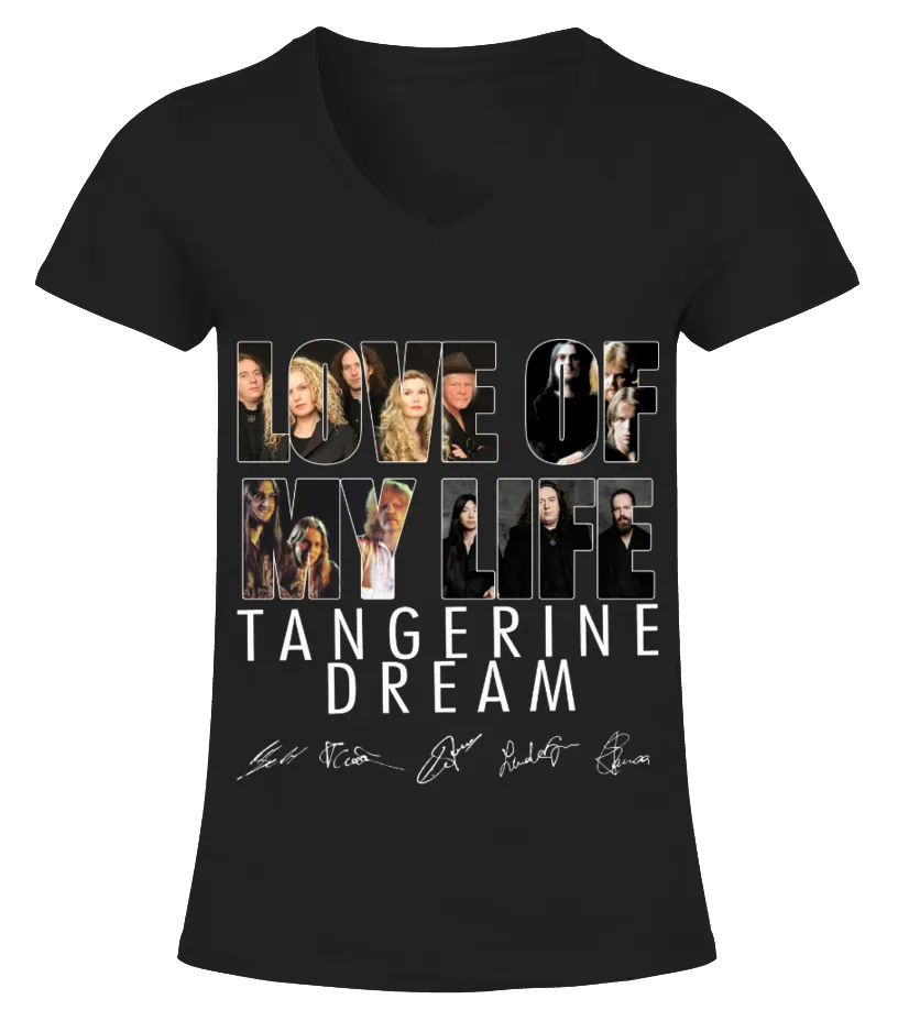 LOVE OF MY LIFE  TANGERINE DREAM CAMISETA CUELLO PICO MUJER