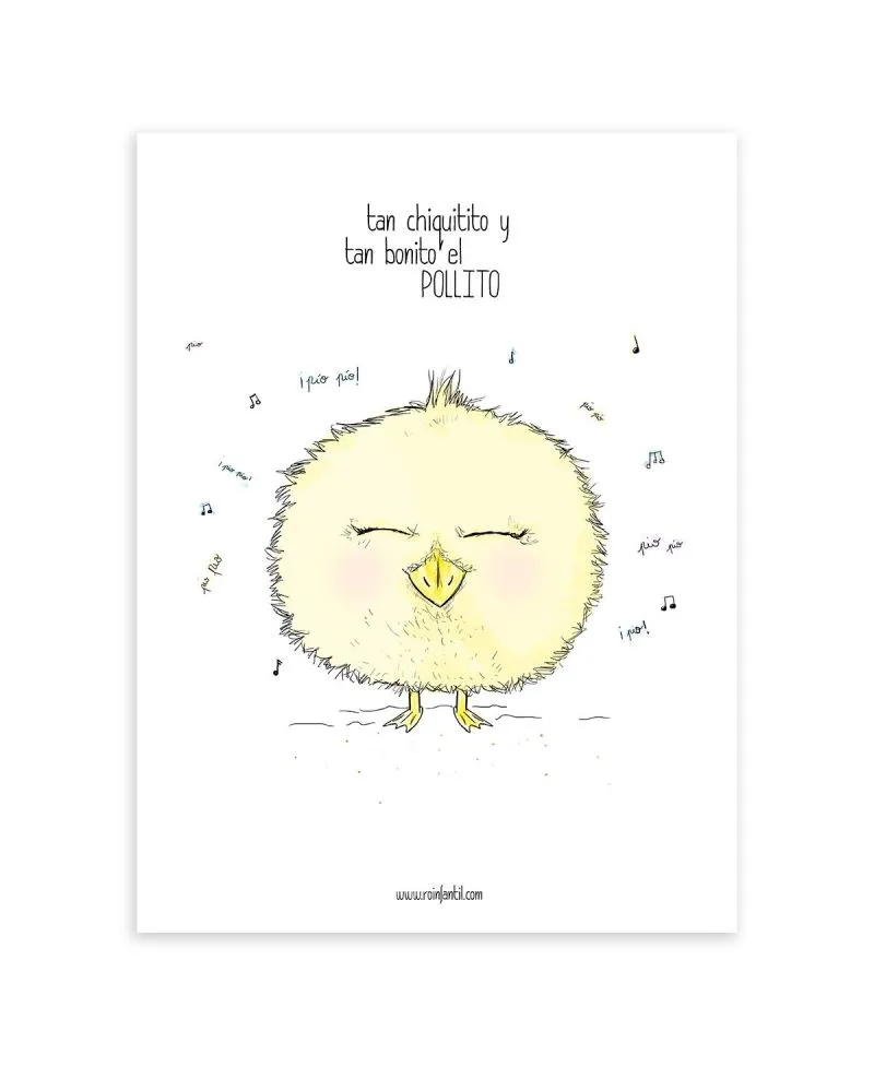 Lámina Infantil Pollito Ro Infantil