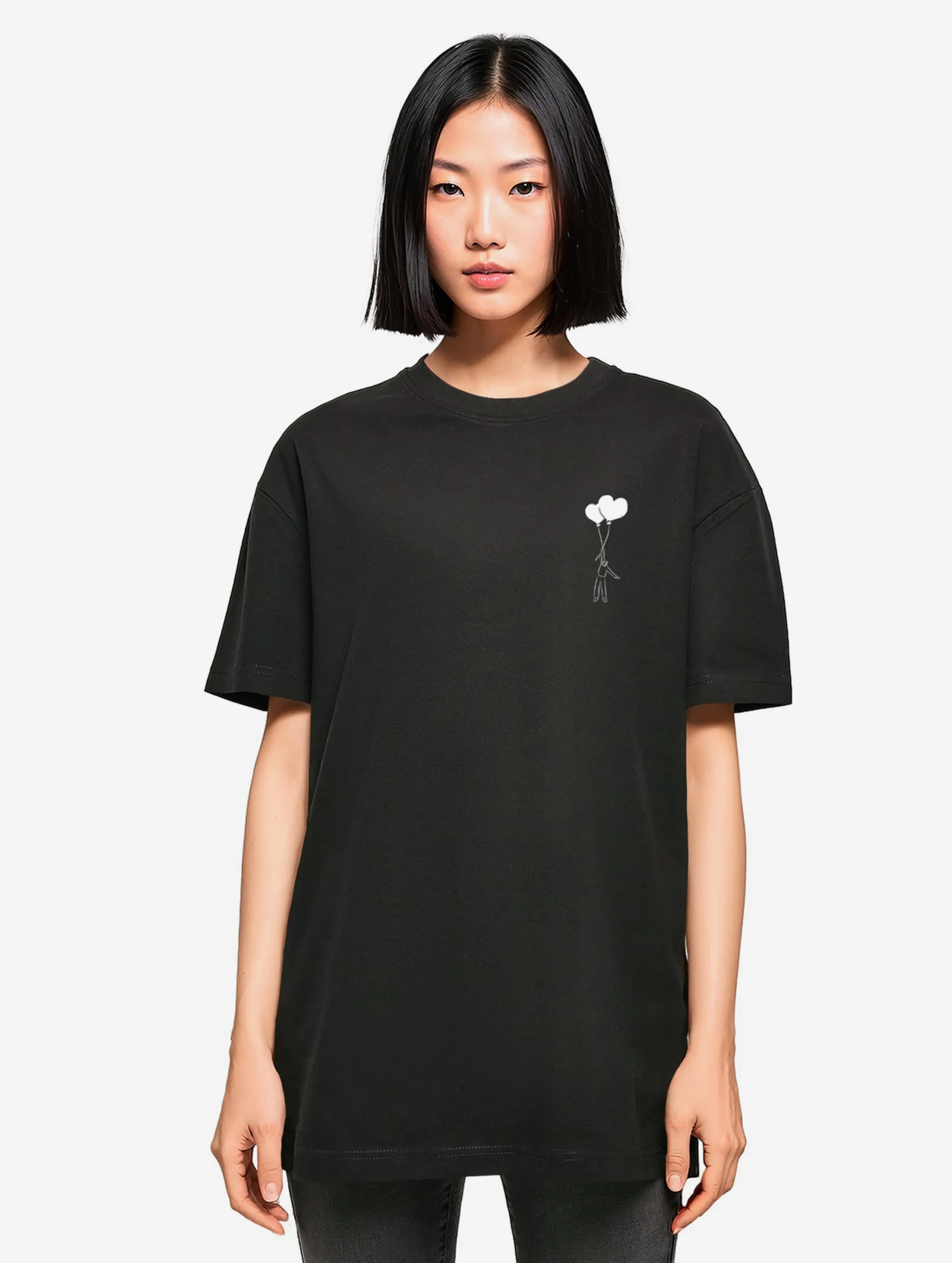 MERCHCODE MERCHCODE LADIES LOVE IN THE AIR OVERSIZED BOYFRIEND TSHIRTS