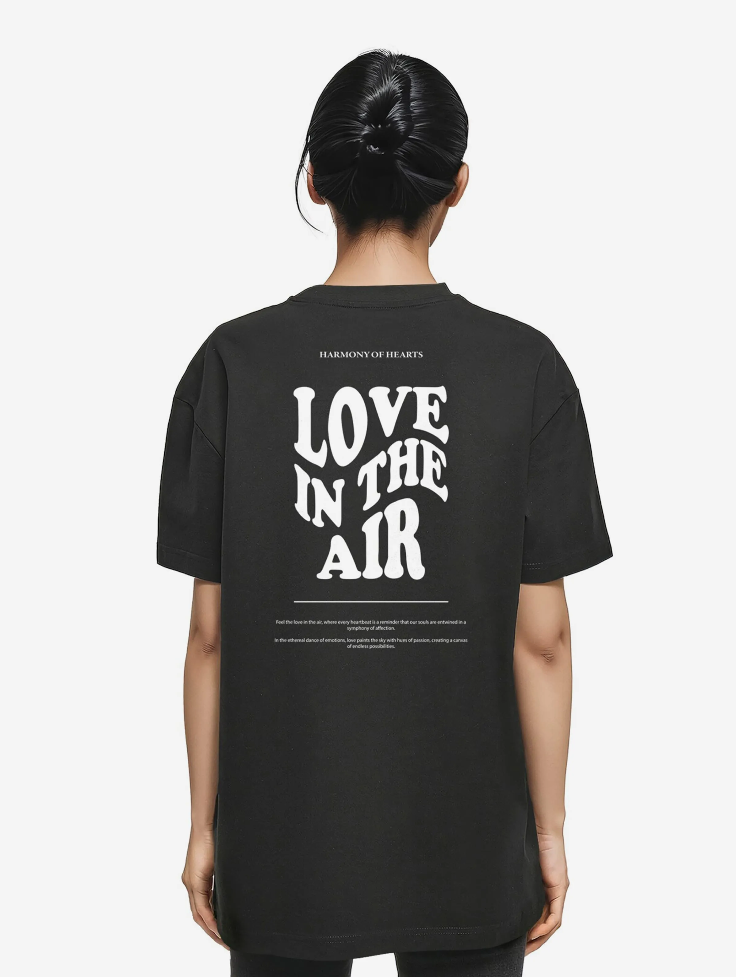 MERCHCODE MERCHCODE LADIES LOVE IN THE AIR OVERSIZED BOYFRIEND TSHIRTS