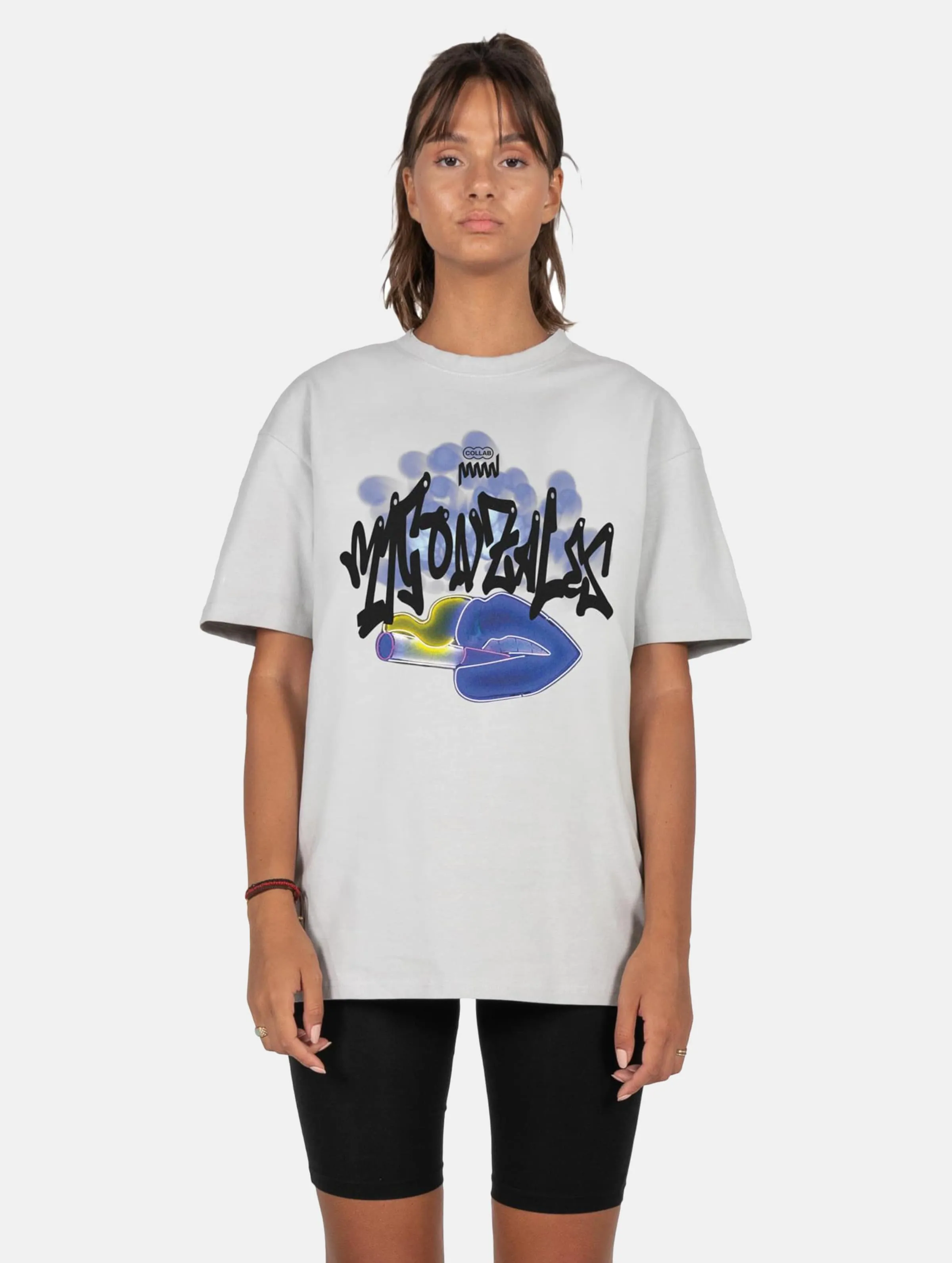 MJ GONZALES MJ GONZALES LADIES KISS X HEAVY OVERSIZED TSHIRTS