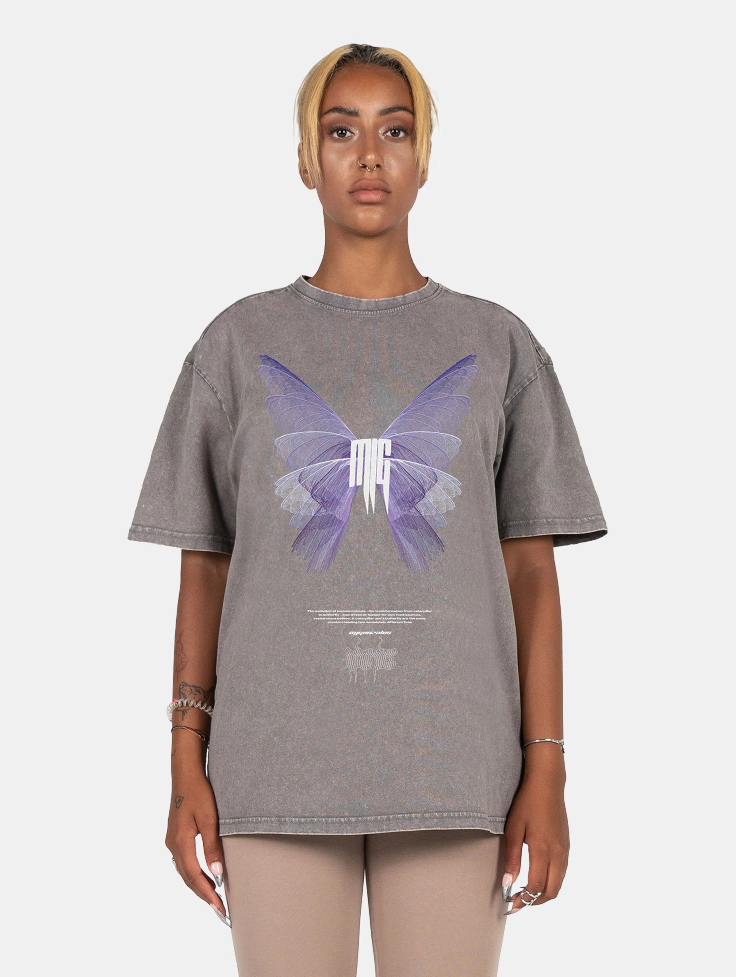 MJ GONZALES MJ GONZALES LADIES METAMORPHOSE V5 ACID WASHED HEAVY OVERSIZED TSHIRTS