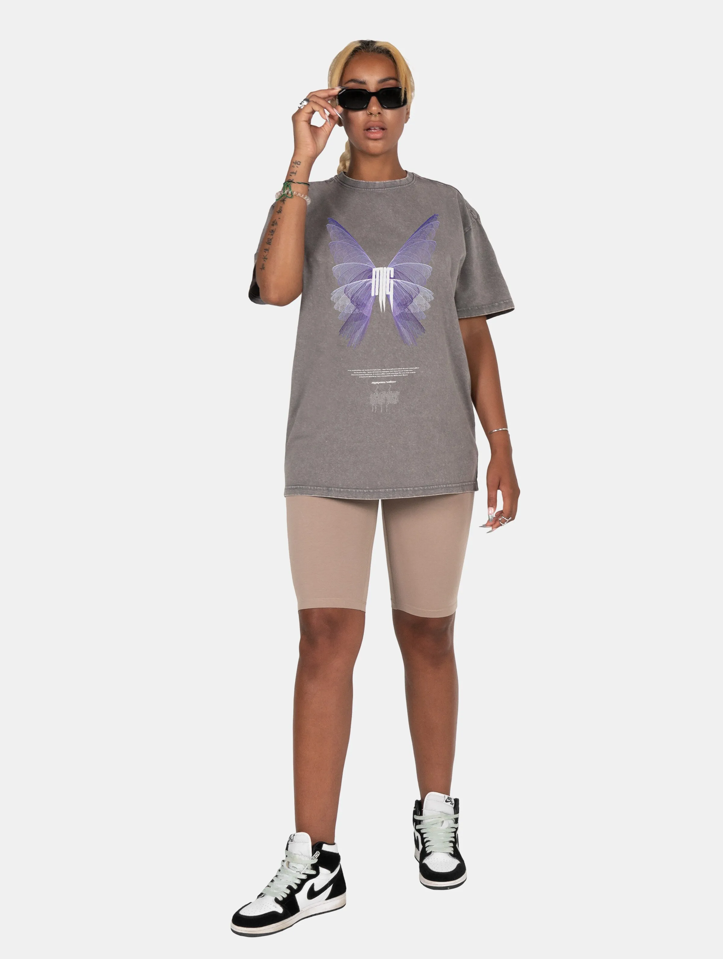 MJ GONZALES MJ GONZALES LADIES METAMORPHOSE V5 ACID WASHED HEAVY OVERSIZED TSHIRTS