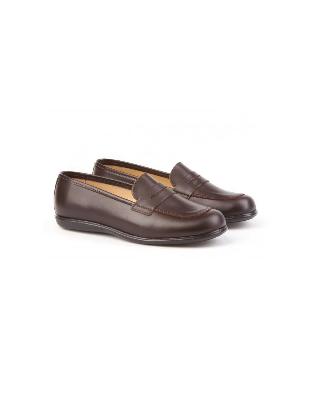 Mocasín colegial niño marrón