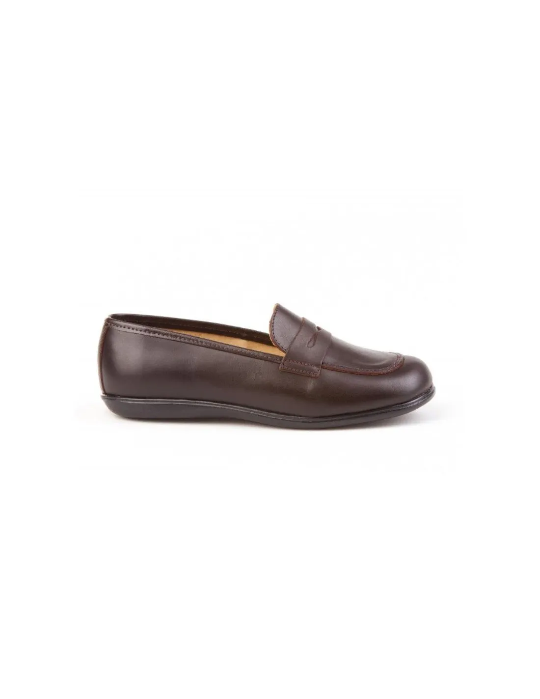 Mocasín colegial niño marrón