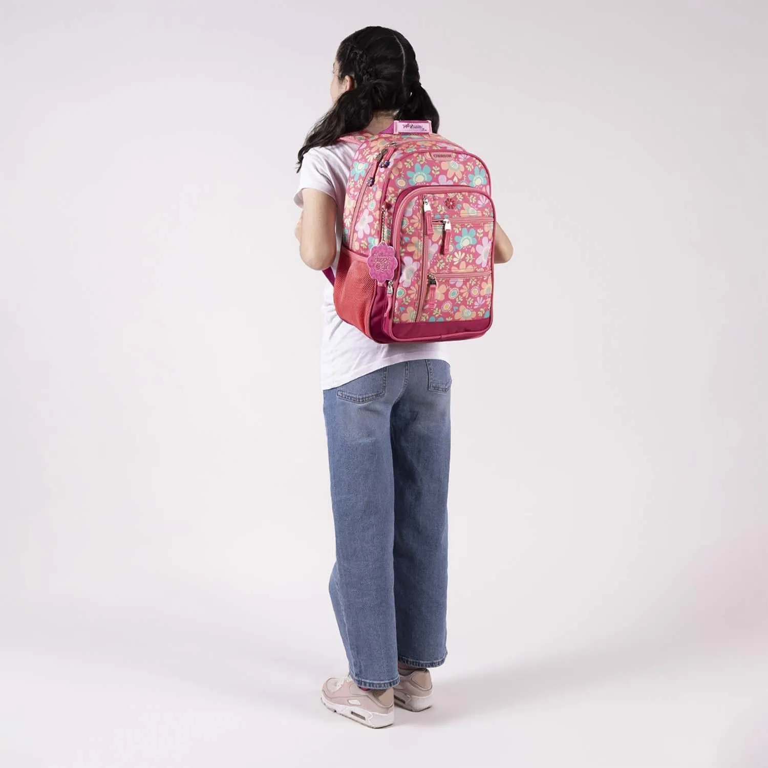 Mochila Grande Rosa Para Nia Happy Girl By Chenson Floris