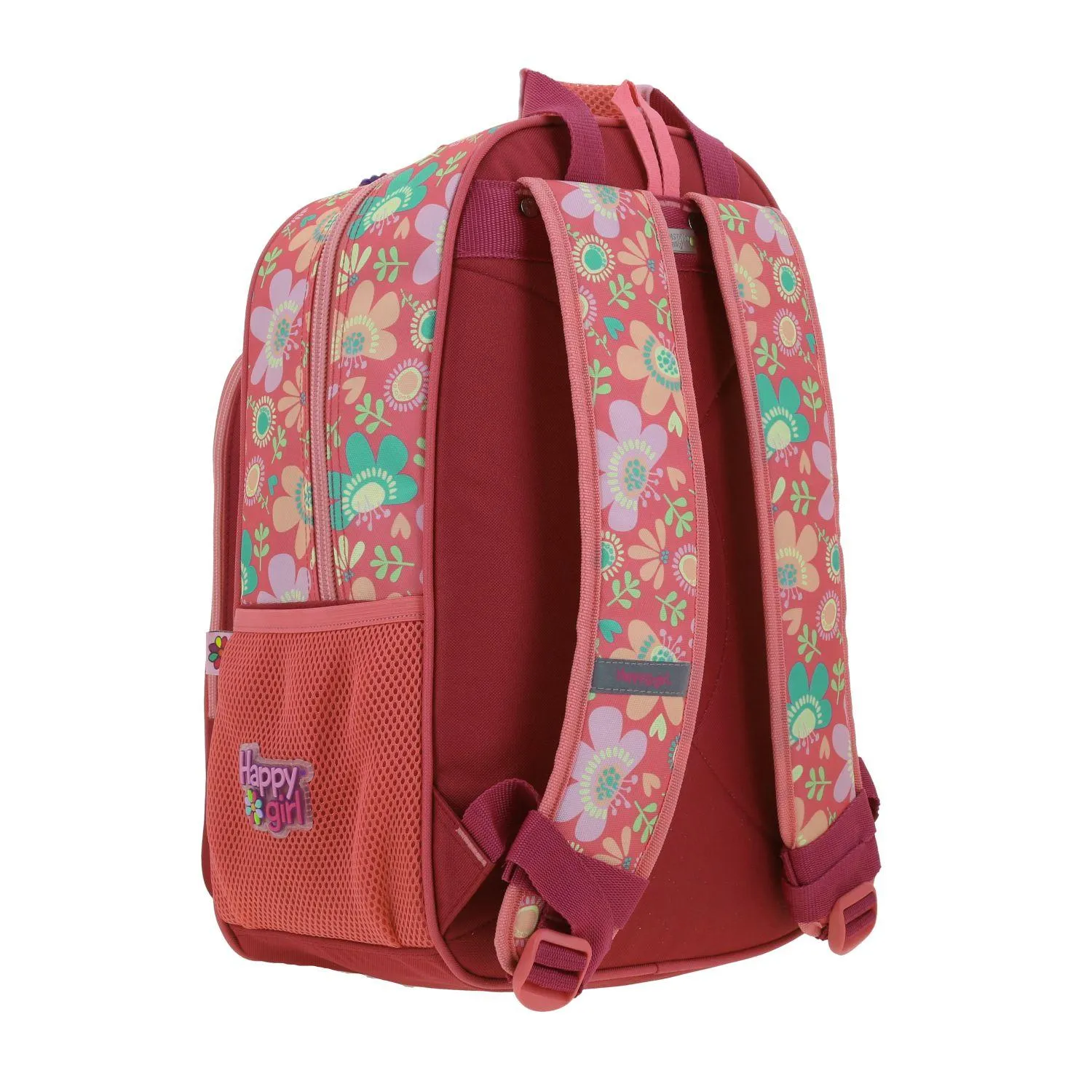 Mochila Grande Rosa Para Nia Happy Girl By Chenson Floris