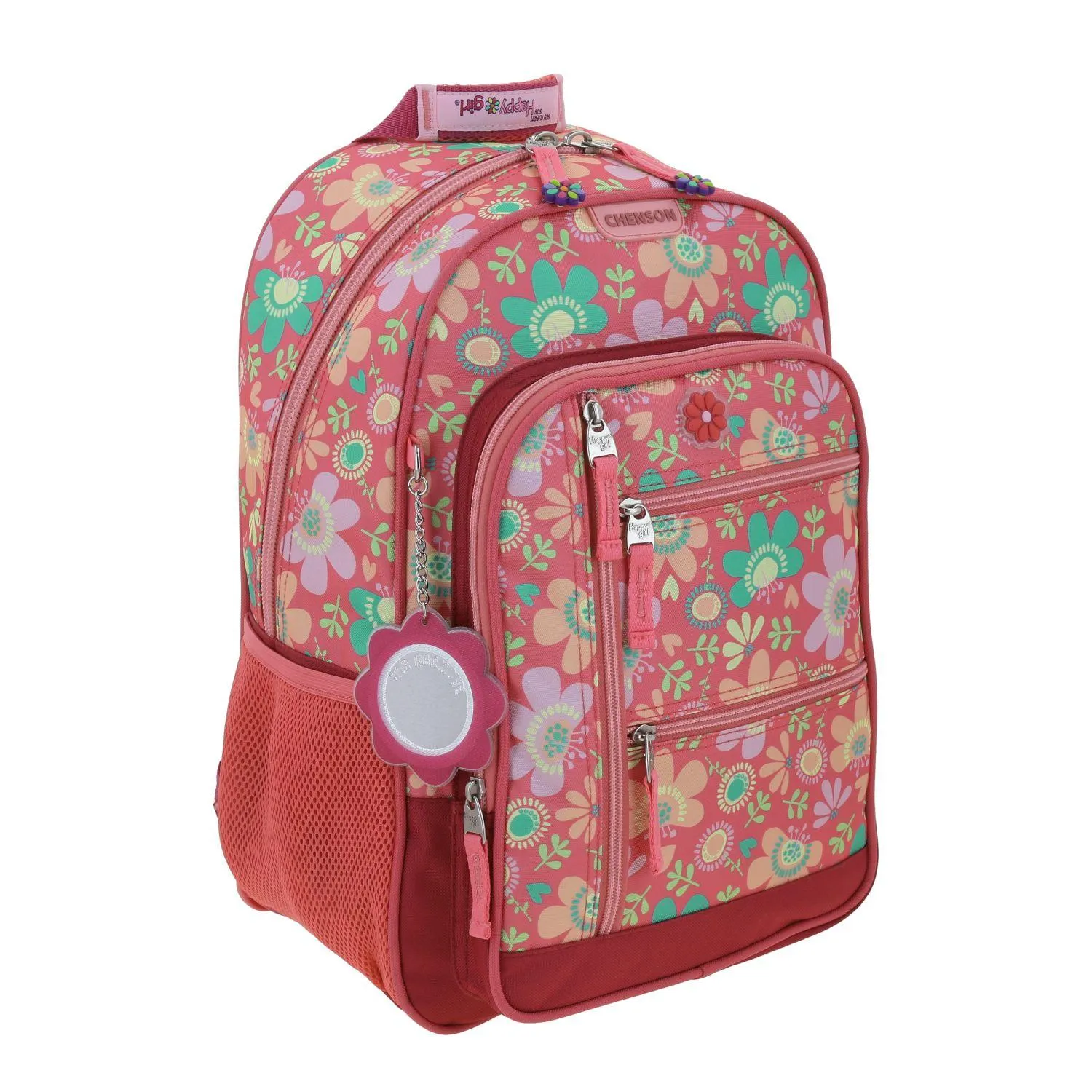 Mochila Grande Rosa Para Nia Happy Girl By Chenson Floris