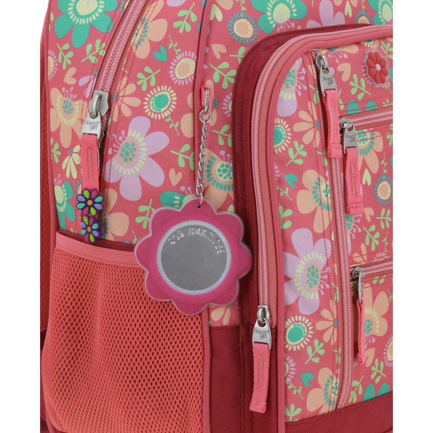 Mochila Grande Rosa Para Nia Happy Girl By Chenson Floris