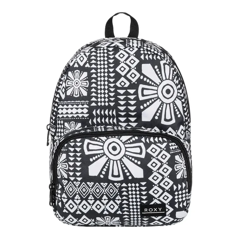 Mochila Roxy Always Core Printed Negro Blanco Floreado