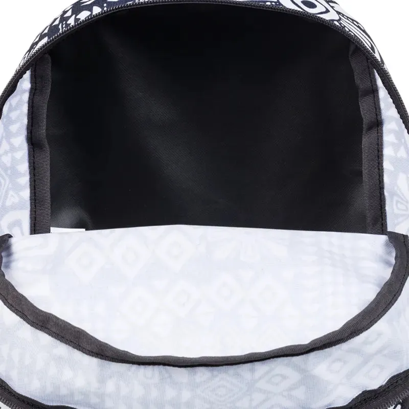 Mochila Roxy Always Core Printed Negro Blanco Floreado