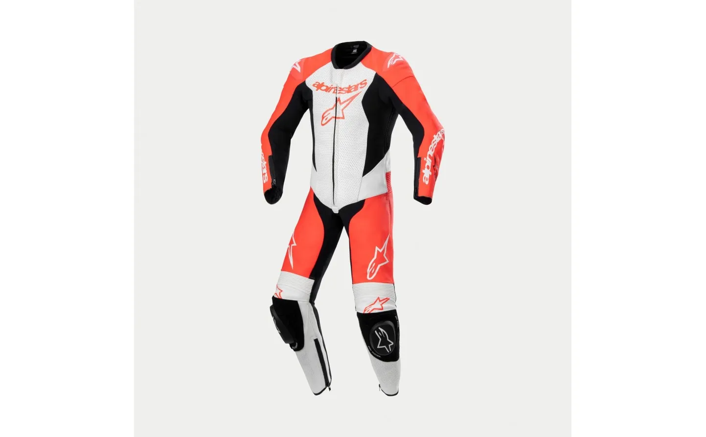 MONO ALPINESTARS INFANTIL GP PLUS V2 1PC CUERO ROJO FLUOR BLANCO NEGRO |3140624