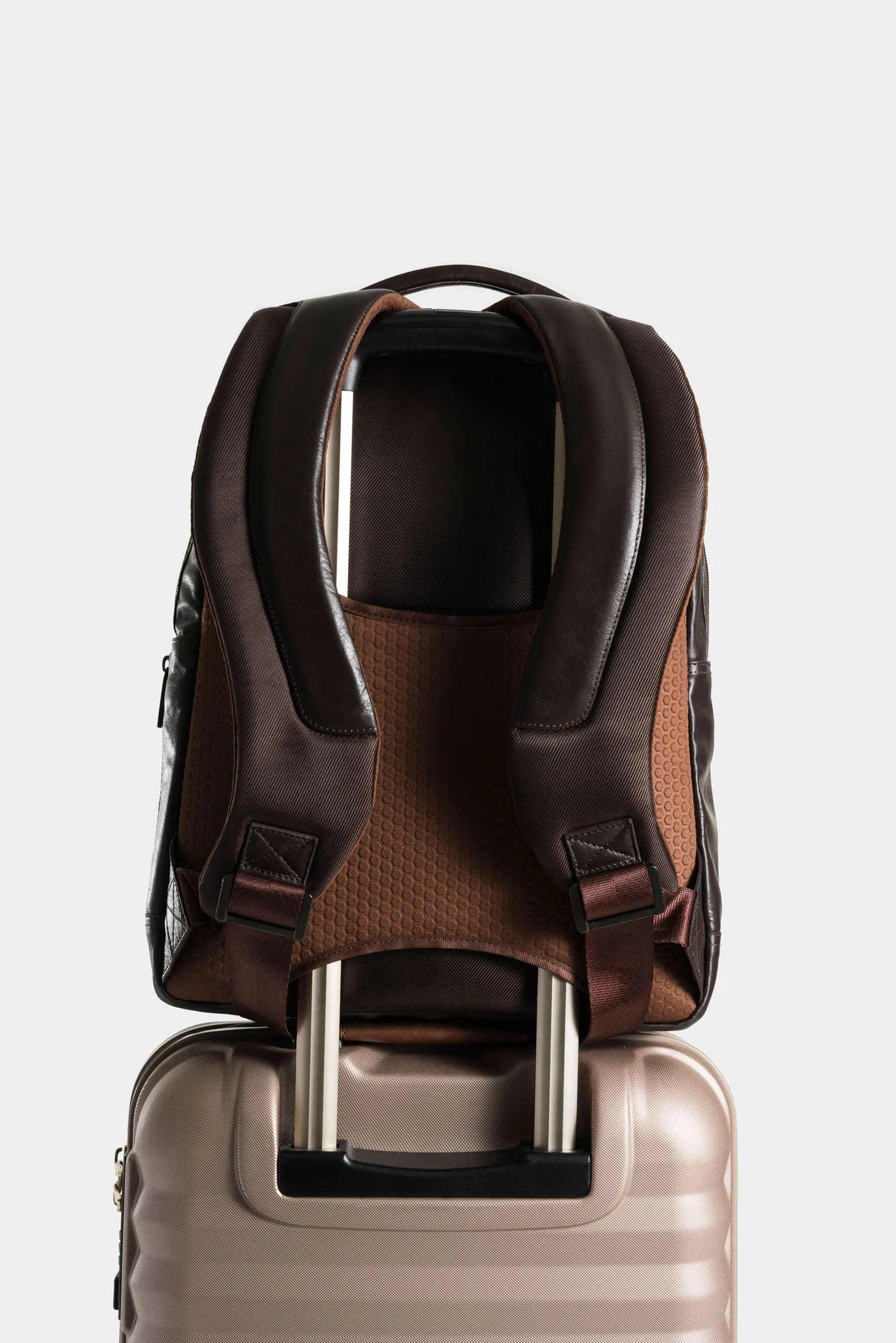 Morral waterproof 2 de cuero para hombre cremallera bidireccional