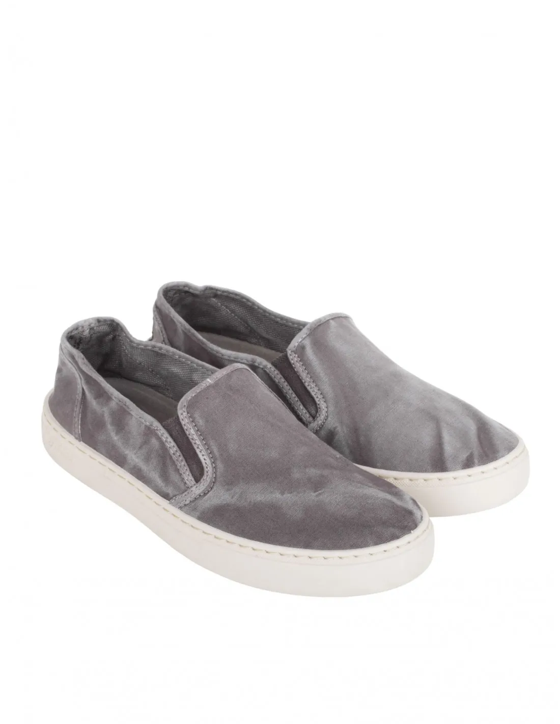 NATURAL WORLD ZAPATILLAS SLIPON GRIS