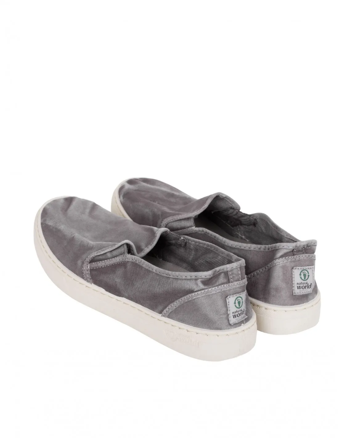 NATURAL WORLD ZAPATILLAS SLIPON GRIS