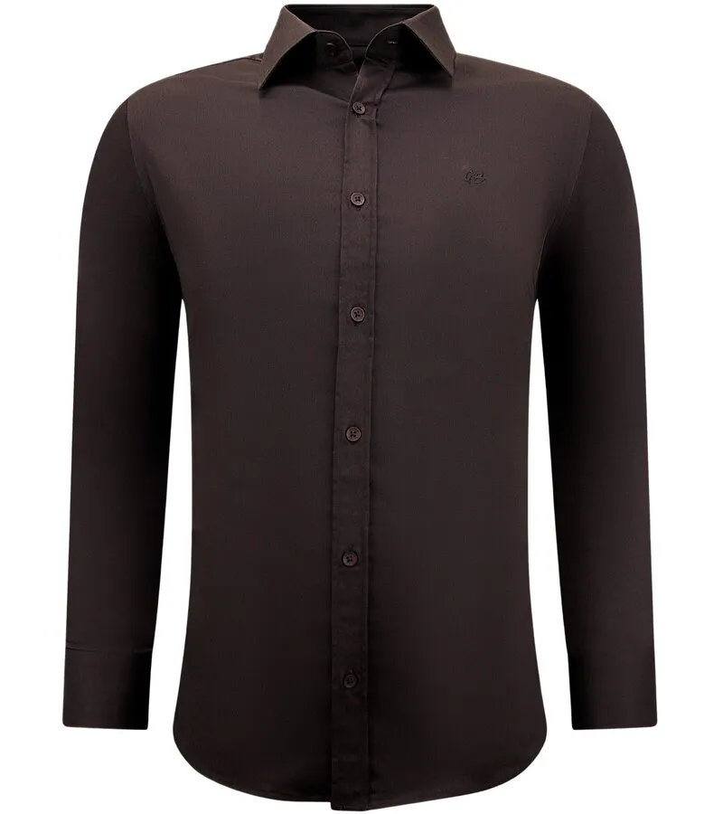 NEAT BUSINESS CAMISAS PARTICULARES DE RASO HOMBRE  MARRóN