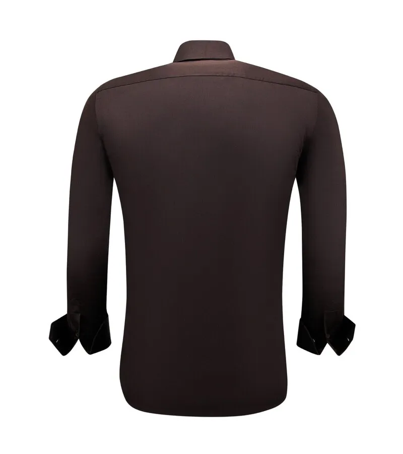 NEAT BUSINESS CAMISAS PARTICULARES DE RASO HOMBRE  MARRóN