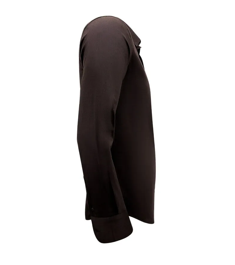 NEAT BUSINESS CAMISAS PARTICULARES DE RASO HOMBRE  MARRóN