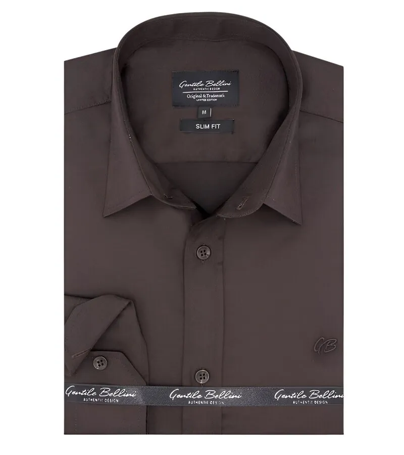 NEAT BUSINESS CAMISAS PARTICULARES DE RASO HOMBRE  MARRóN