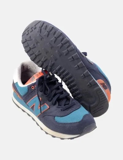 New Balance Deportiva bicolor detalle logo