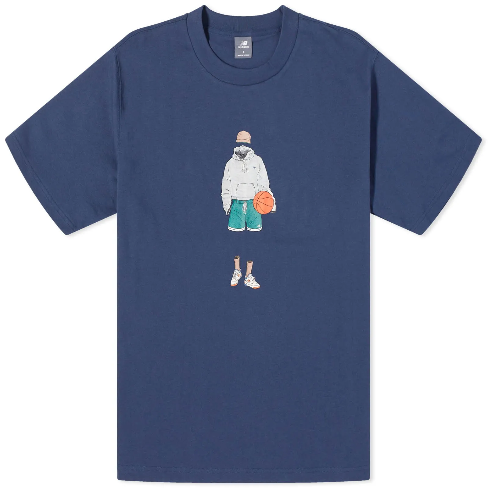 New Balance Men's NB Athletics Basketball Style Relaxed Tee Nb Navy