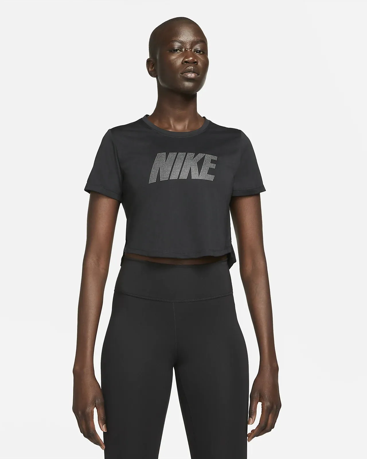 NIKE DRIFIT ONE STANDARD FIT SHORTSLEEVE GRAPHIC CROPPED TOP