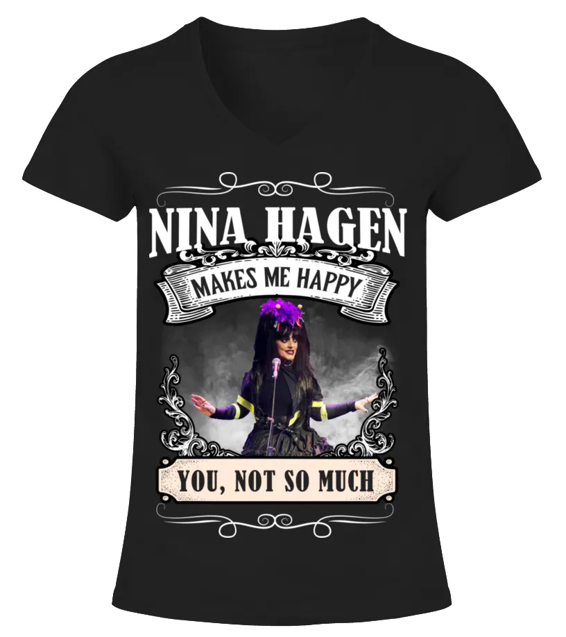 NINA HAGEN MAKES ME HAPPY Camiseta cuello pico Mujer
