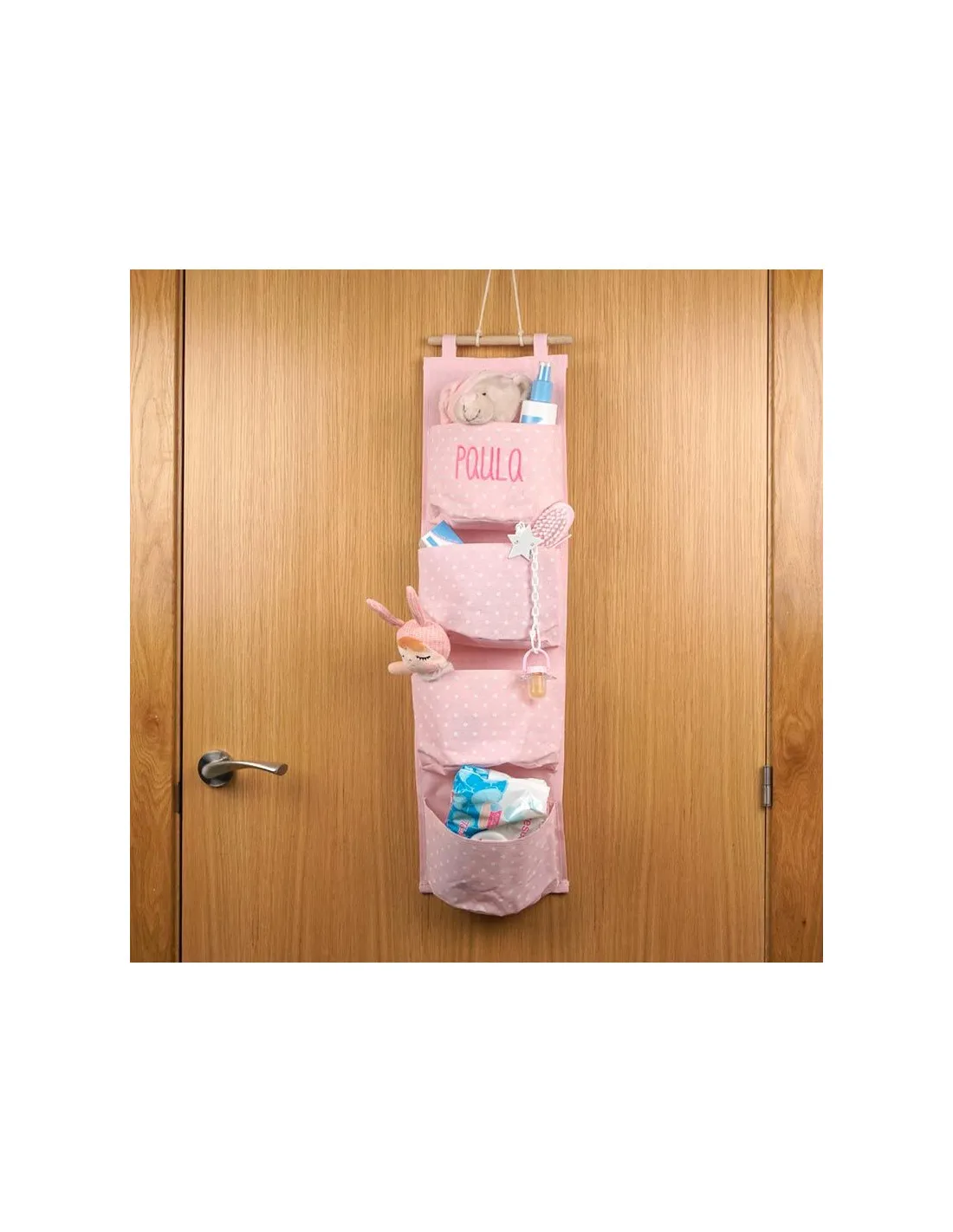 Organizador 4 bolsillos personalizado Rosa de Mi Pipo