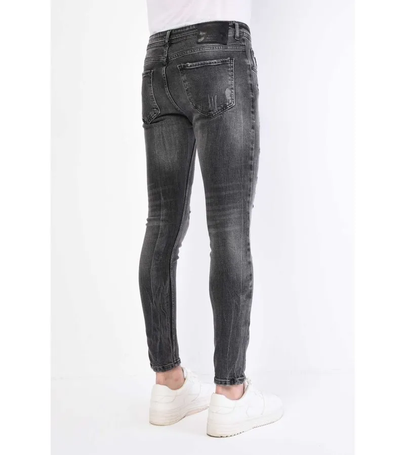 PAINT SPLATTER VAQUEROS HOMBRE SLIM FIT  1069  GRIS